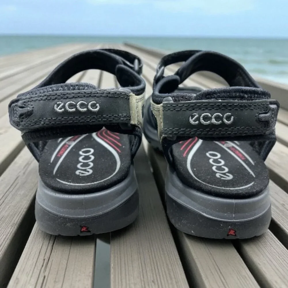 ECCO Offroad Women's Yucatan Sandal - Black/Mole/Black - Size 10-10.5 US / 41 EU - Picture 4 of 9